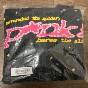 Spyder Black Hoodie with Pink and Yellow Accents